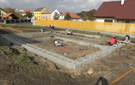 Základová deska pod dřevostavbu Chabařovice